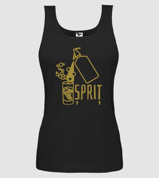 Șpriț model negru pe tricou