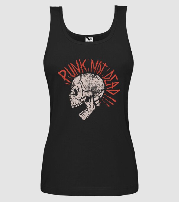 Punk Not Dead model negru pe tricou