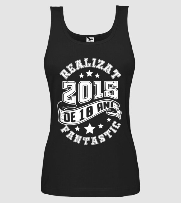 Realizat de fantastic - 2015 model negru pe tricou