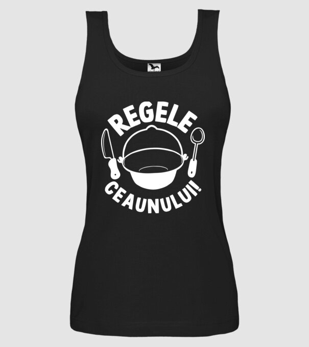 Regele - ceaunului! model negru pe tricou