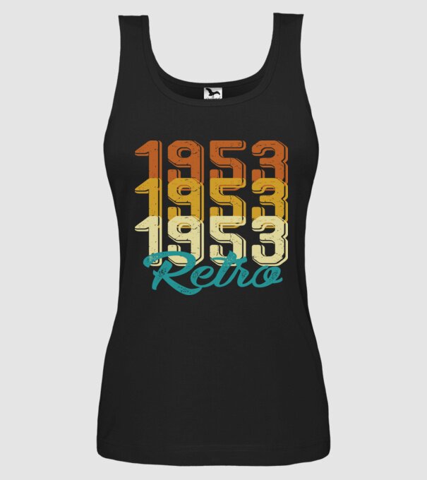 Retro 1953 model negru pe tricou