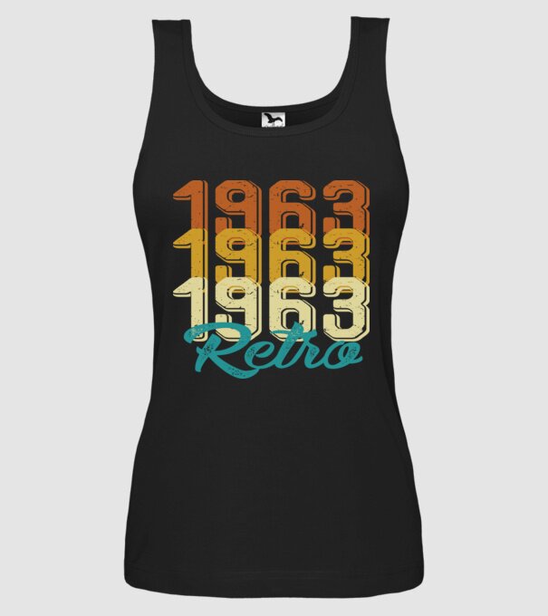 Retro 1963 model negru pe tricou
