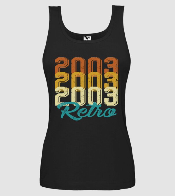 Retro 2003 model negru pe tricou