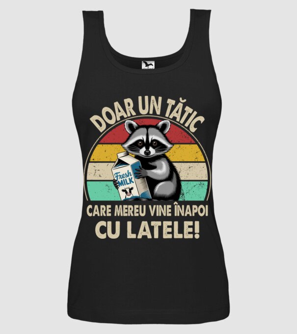 Retro Apa aki visszajött a tejjel RO model negru pe tricou