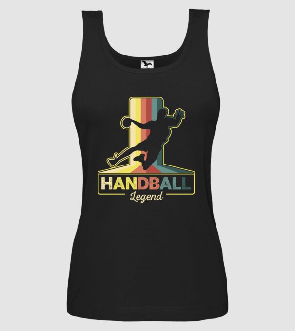 Retro Handball legend model negru pe tricou