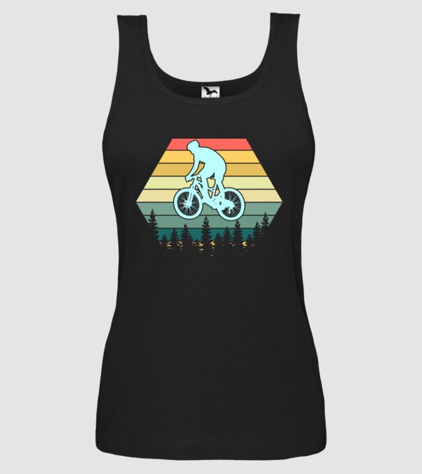 retro mountain bike model negru pe tricou