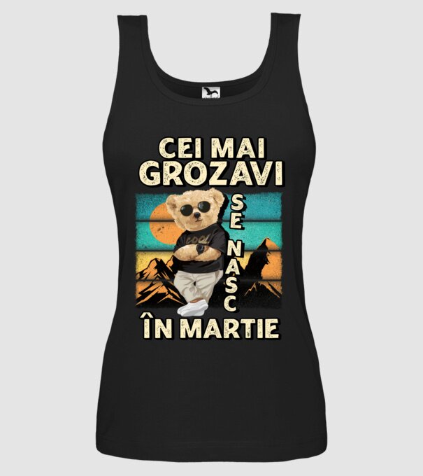 RETRO teddy MARTIE model negru pe tricou