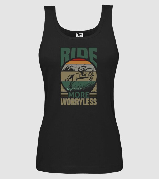 ride more model negru pe tricou