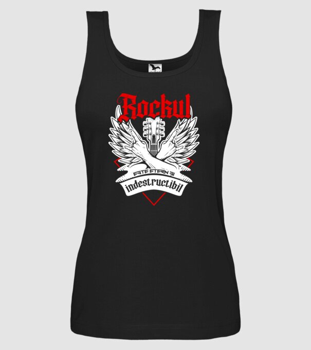 Rockul este etern și indestructibil model negru pe tricou