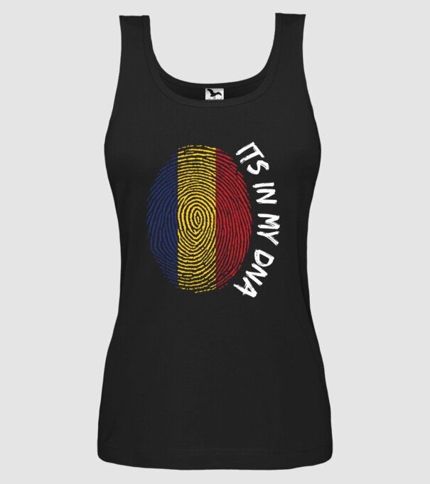 România fingerprint model negru pe tricou