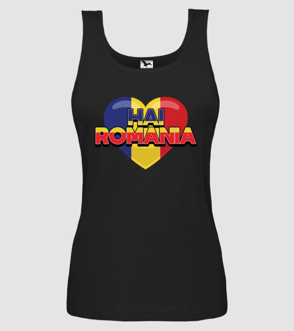 Romania heart model negru pe tricou