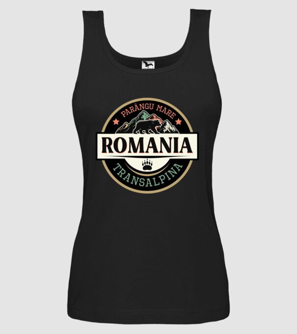 România transalpina model negru pe tricou