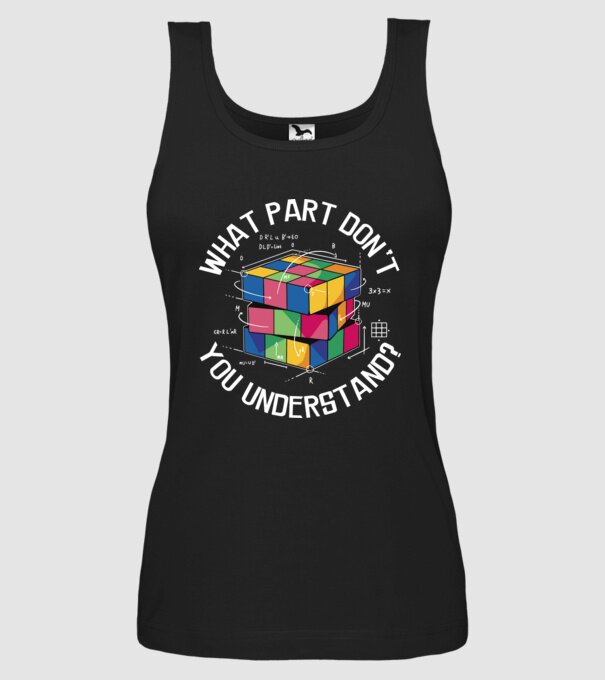 Rubik cube what part model negru pe tricou
