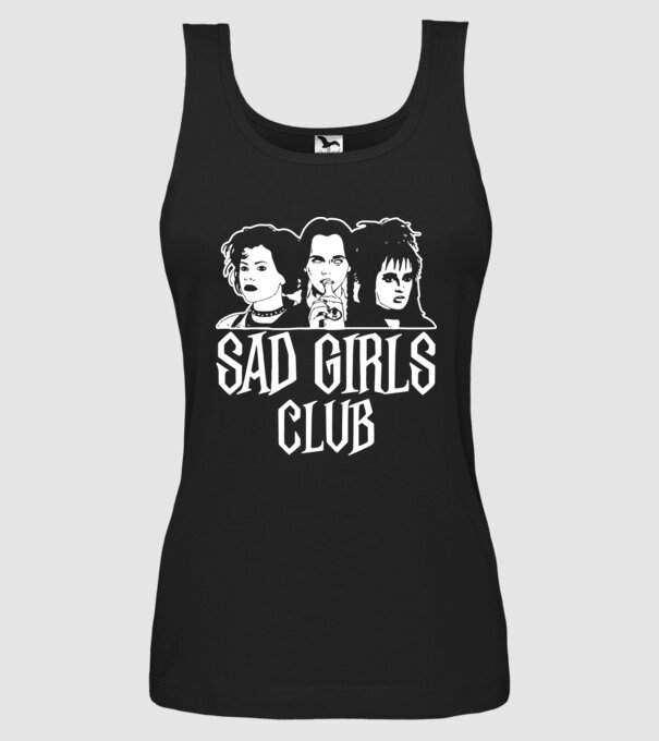 Sad Girls Club model negru pe tricou