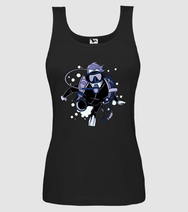 Scuba driver model negru pe tricou