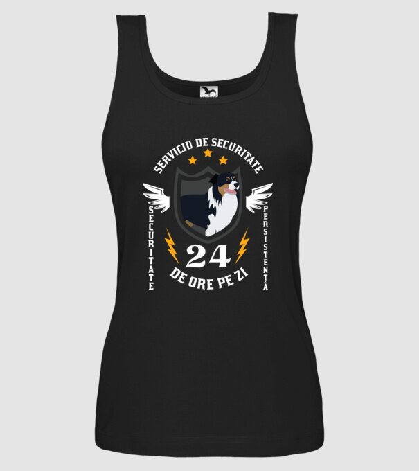 serviciu de securitate - securitate - persistență - 24 de ore pe zi model negru pe tricou