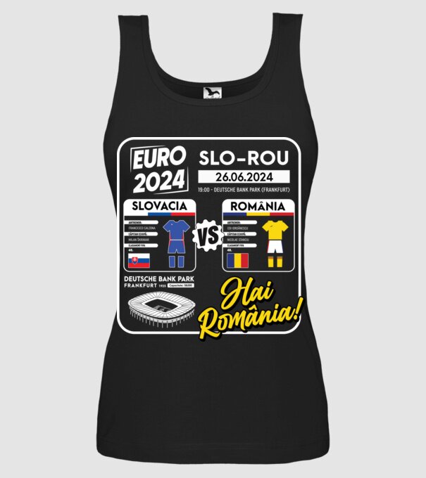 SLO-ROU euro 2024 calendar model negru pe tricou