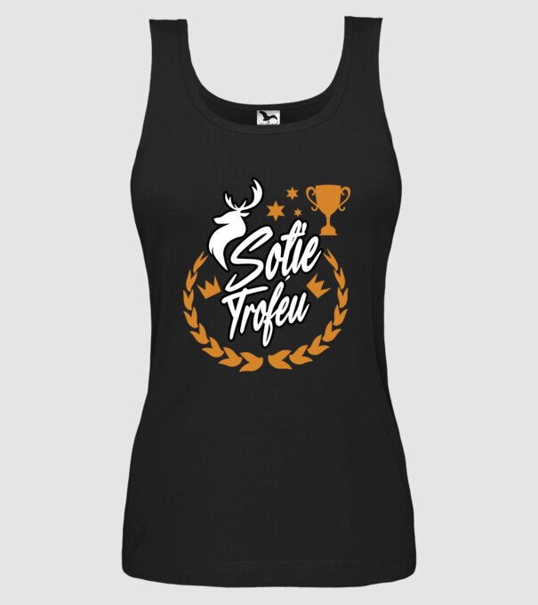 Soție trofeu model negru pe tricou