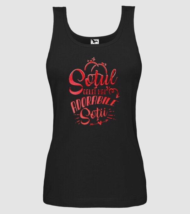 Soțul celei mai adorabile soții model negru pe tricou