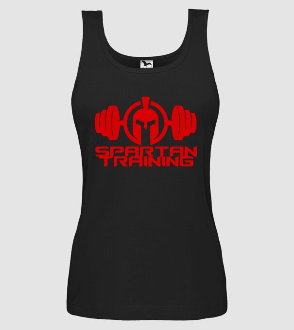 Spartan Training model negru pe tricou
