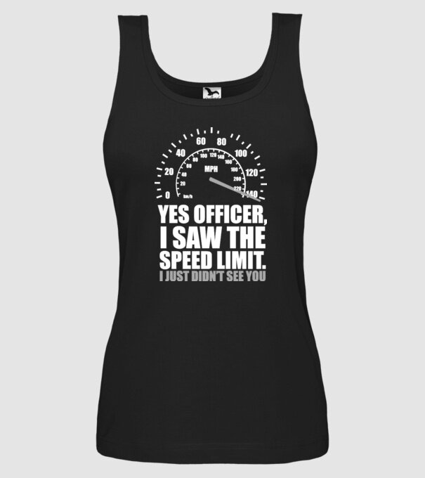 Speed limit model negru pe tricou