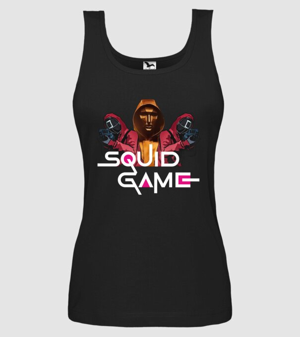 squid game poster model negru pe tricou