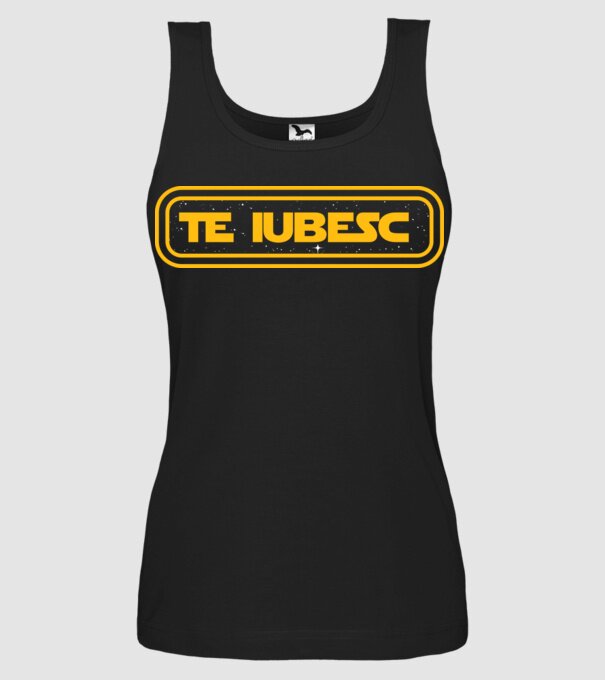 Starwars couple shirt model negru pe tricou