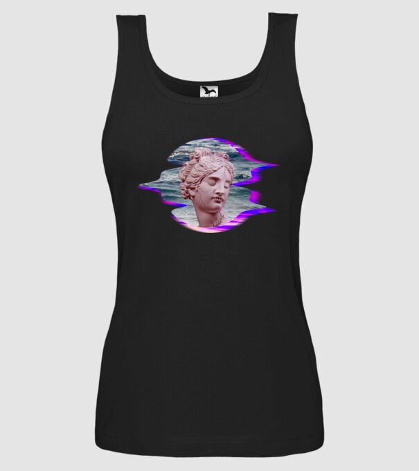 Statue model negru pe tricou