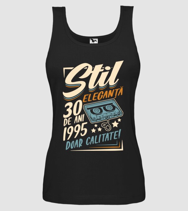 Stil eleganta 1995 model negru pe tricou