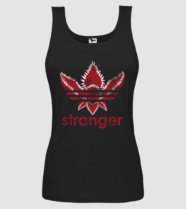 stranger things logo model negru pe tricou
