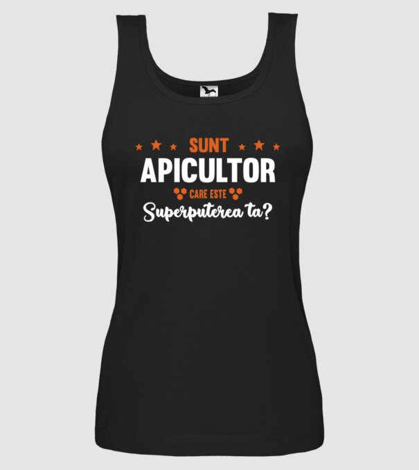 Sunt apicultor, care este superputerea ta? model negru pe tricou