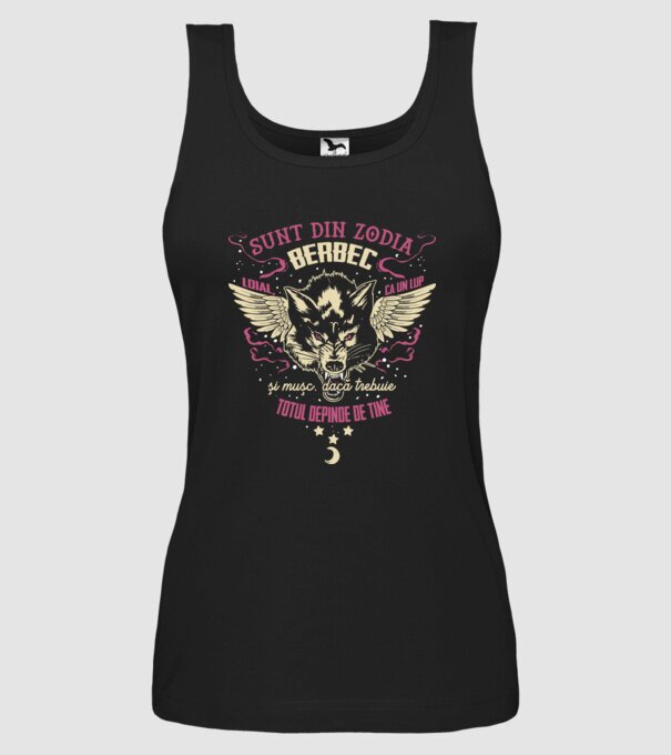 Berbec model negru pe tricou