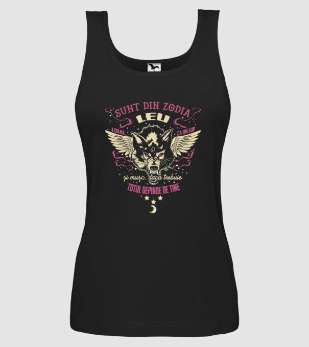 LEU model negru pe tricou