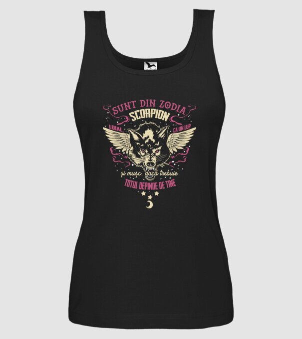 Scorpion model negru pe tricou