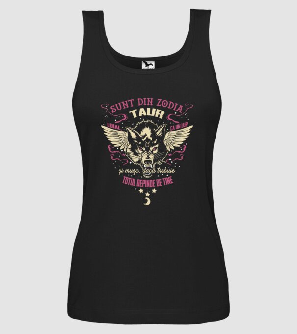 Taur model negru pe tricou