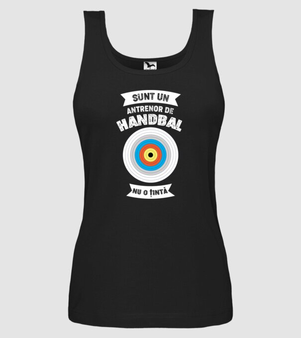 sunt un antrenor de handbal, nu o țintă model negru pe tricou