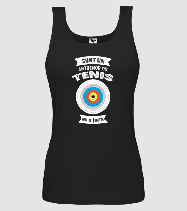sunt un antrenor de tenis, nu o țintă model negru pe tricou