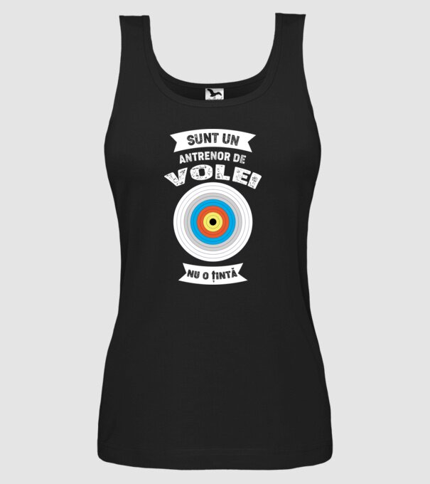sunt un antrenor de volei, nu o țintă model negru pe tricou