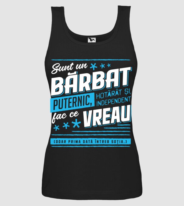 Sunt un bărbat puternic model negru pe tricou