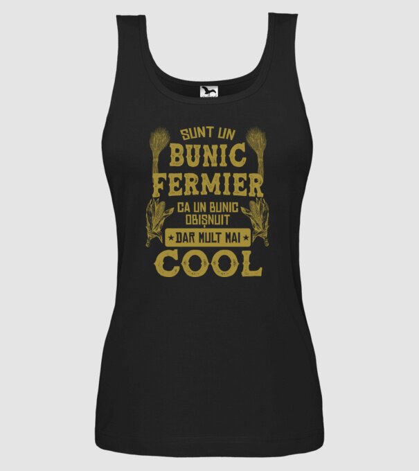 Sunt un bunic fermier, ca un bunic obișnuit, v model negru pe tricou
