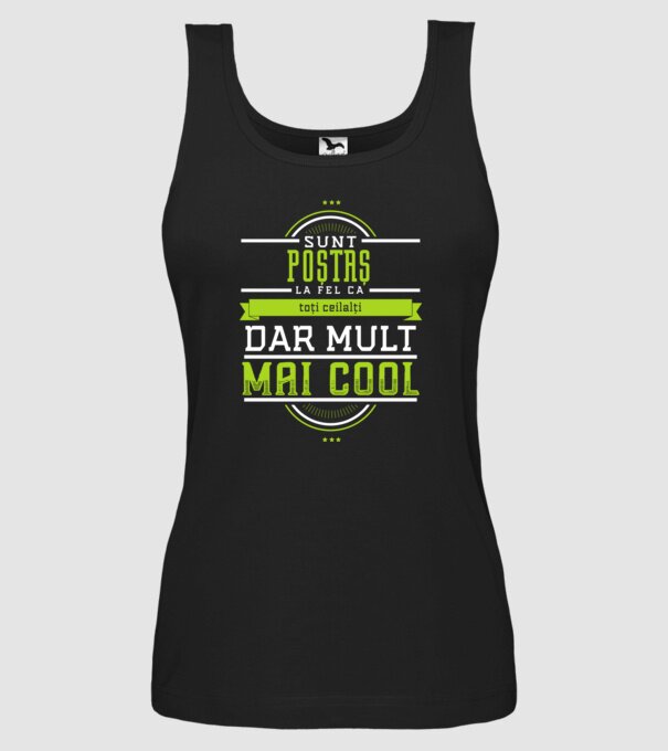 sunt un POȘTAȘ, la fel ca toți ceilalți, dar mult mai cool model negru pe tricou