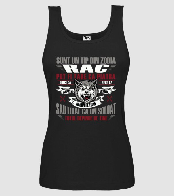 Sunt un tip din zodia Rac model negru pe tricou