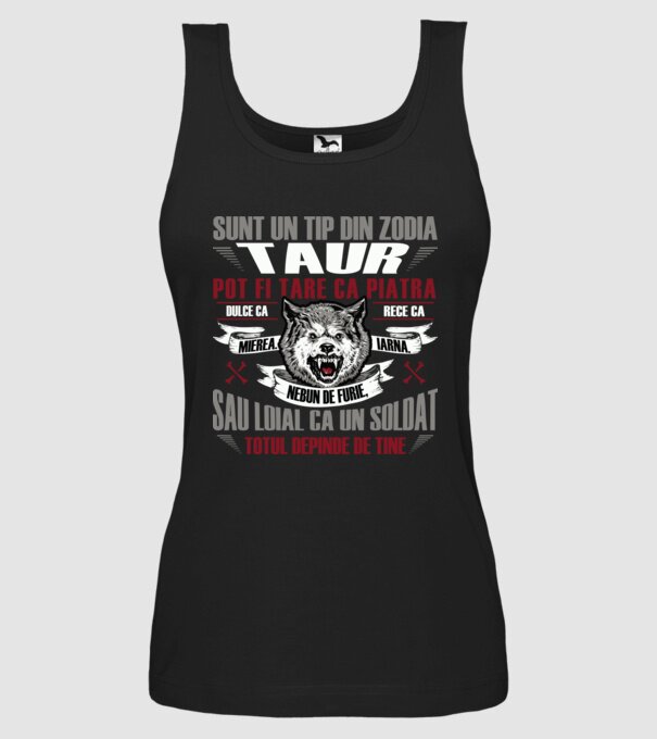 Sunt un tip din zodia Taur model negru pe tricou