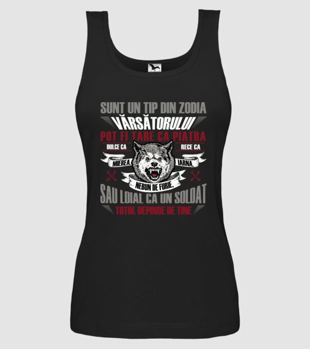 Sunt un tip din zodia Vărsătorului model negru pe tricou