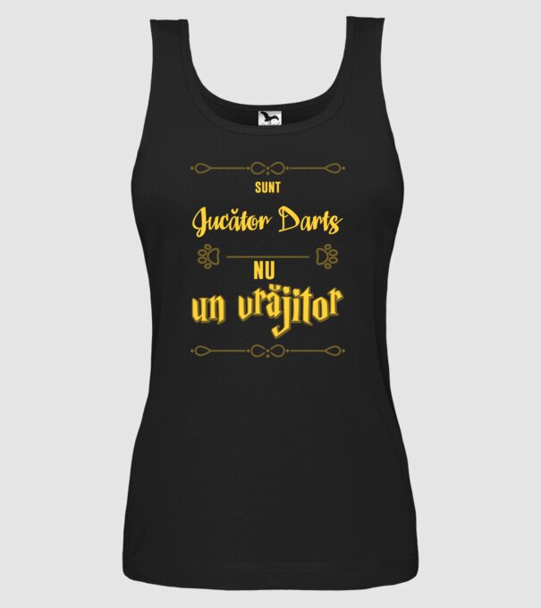 Sunt jucător darts, nu un vrăjitor model negru pe tricou