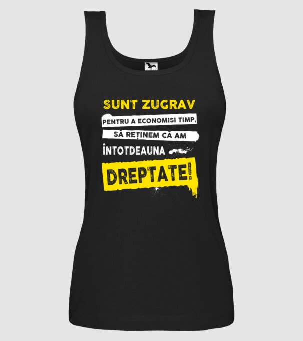 Sunt zugrav, pentru a economisi timp, să reținem că am întotdeauna dreptate! model negru pe tricou