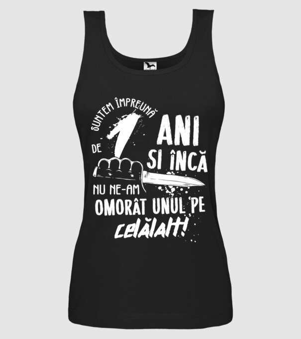 Suntem împreună de 1 ani model negru pe tricou