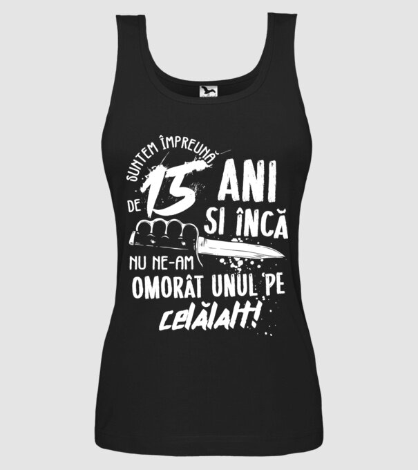Suntem împreună de 15 ani model negru pe tricou