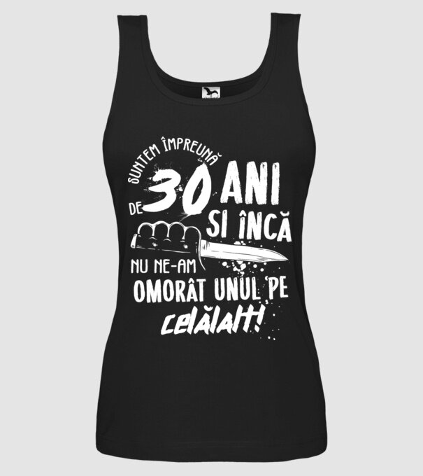 Suntem împreună de 30 ani model negru pe tricou
