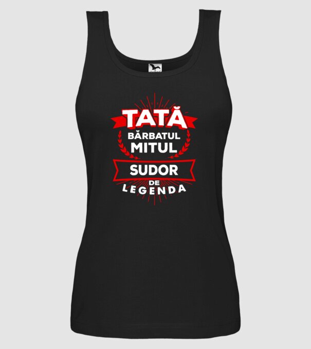 Tată - bărbatul, mitul, sudor de legendă model negru pe tricou